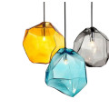 Zhongshan Nordic Style Home Decor Chandelier Glass Irregular Melt Lava Pendant Lights